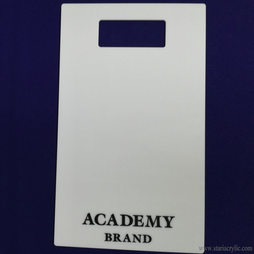White Acrylic Shirt Folding Board with logo