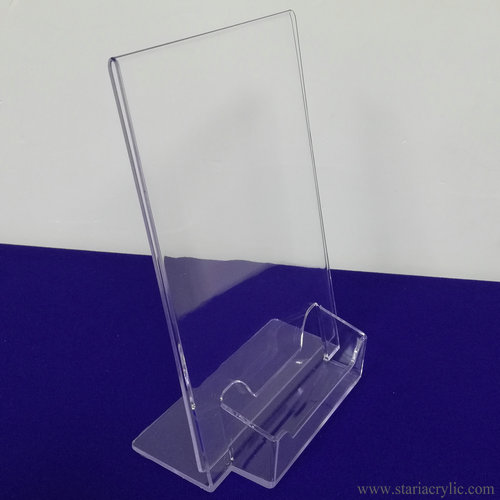  Clear Acrylic 5x7 Sign Holder with Business Card Pocket