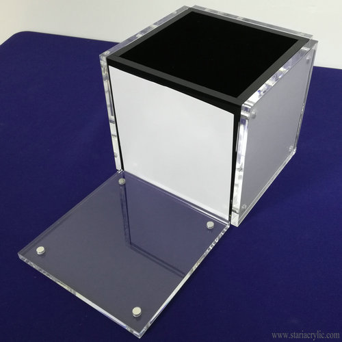 glass cube picture frame