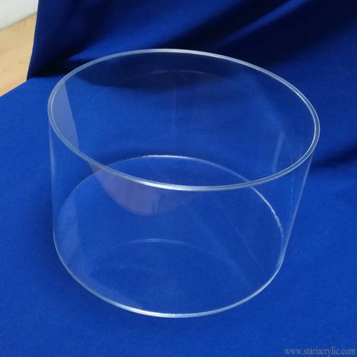 Clear Round Tube Acrylic Cylinder Container with Removable lid
