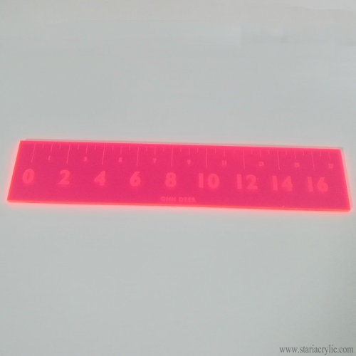 colors acrylic ruler, rectangle acrylic red